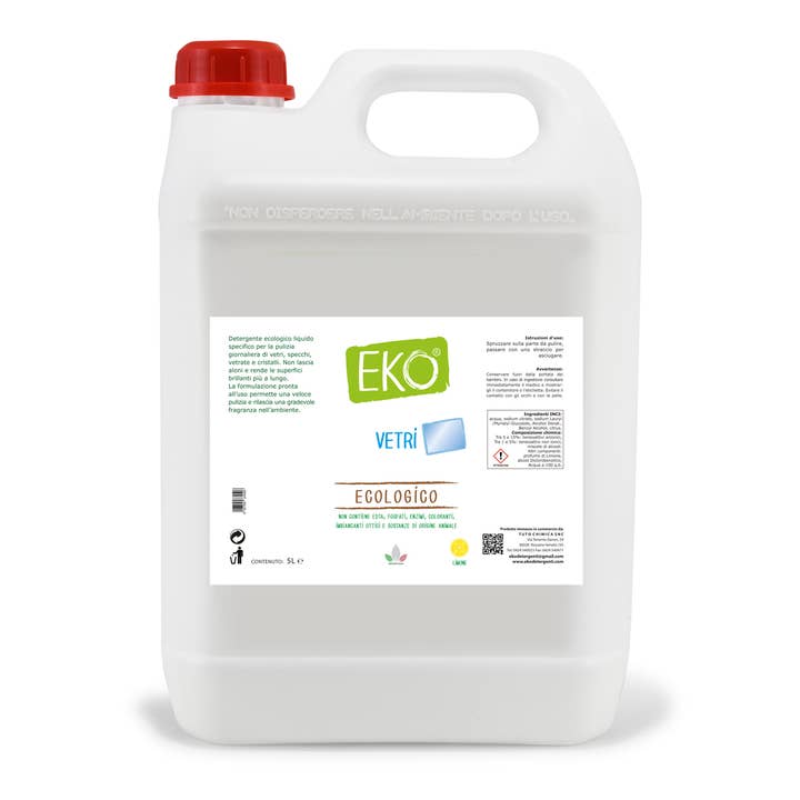 Eko Environmentally Friendly Glass Cleaner 5L for wholesale by Ecologico Italiano