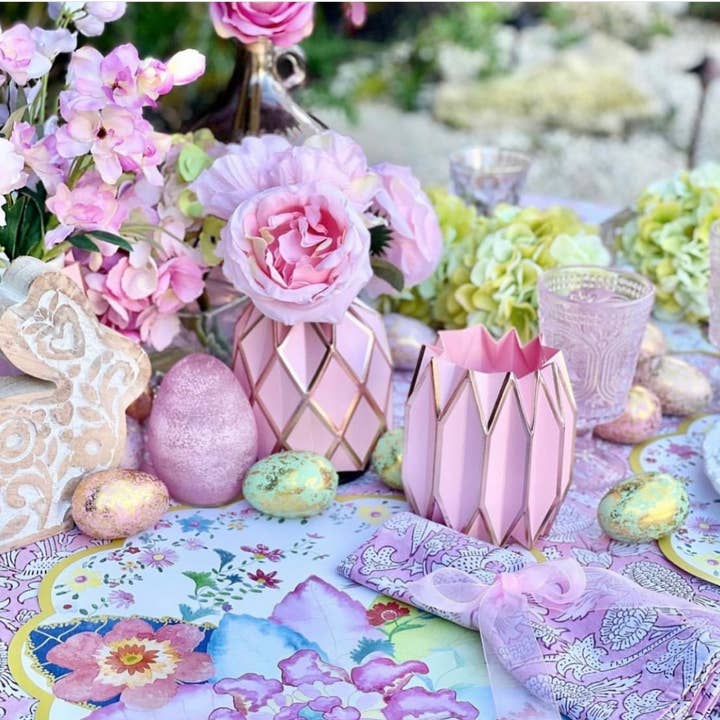 Lucy Grymes Designs - Wholesale Disposable Placemat - Tobacco Leaf Scalloped Paper Placemats | Set of 24
