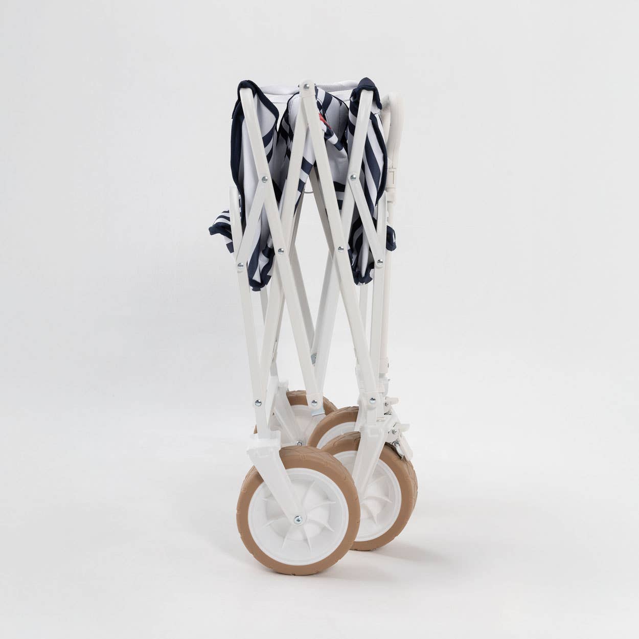 Flamingueo – Großhandel Strandzubehör – Flamingueo faltbarer Mehrzweck-Strandwagen mit blau gestreiftem Design5