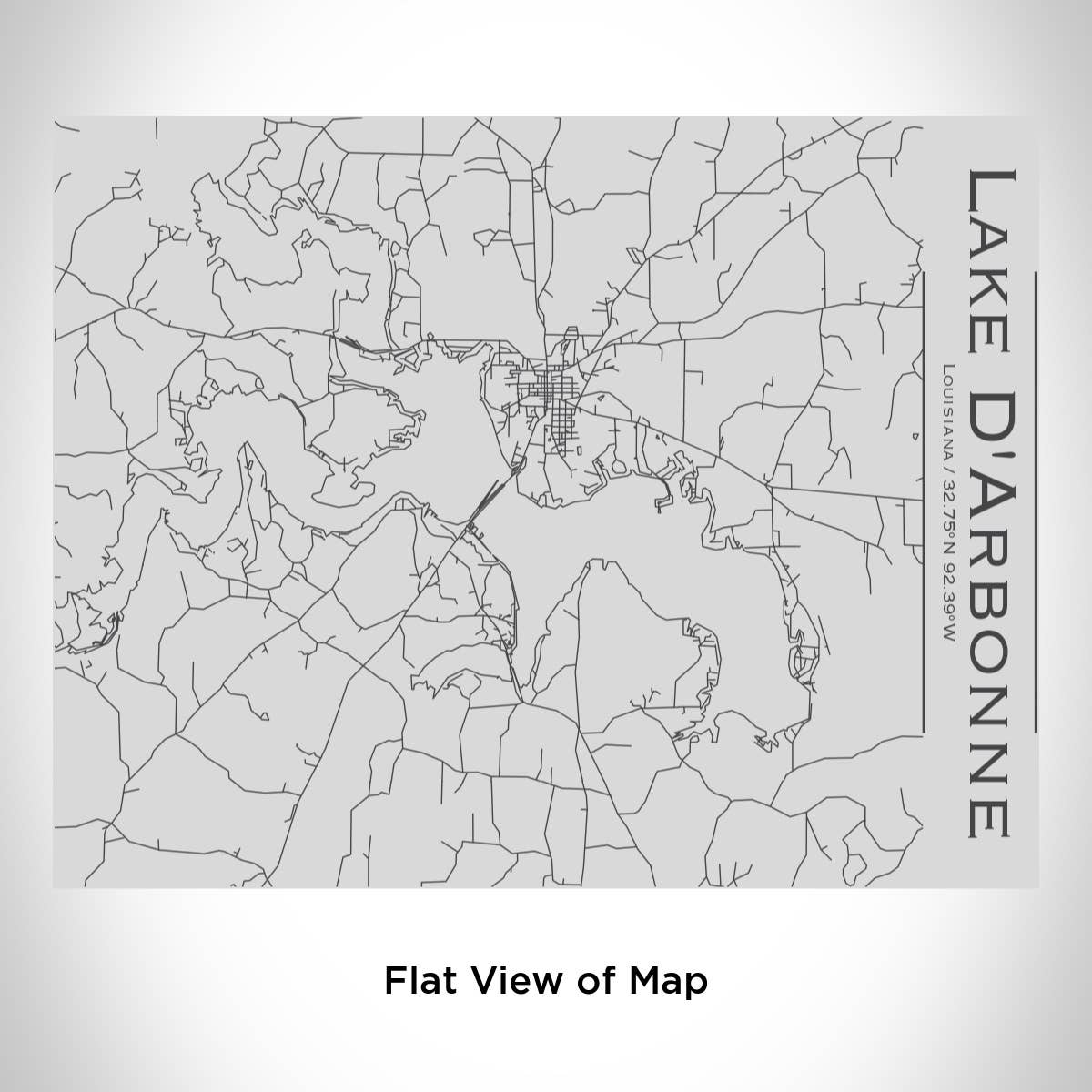 JACE.design - Wholesale Water Bottle - Lake D'arbonne LA Map Bottle with Bamboo Top1