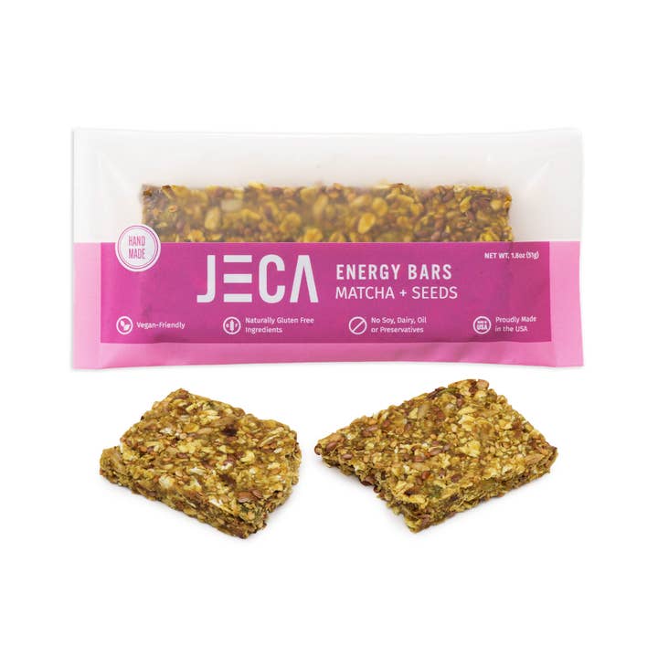Jeca Energy Bars - Vente Barres de céréales - Barre énergétique au matcha+aux graines1