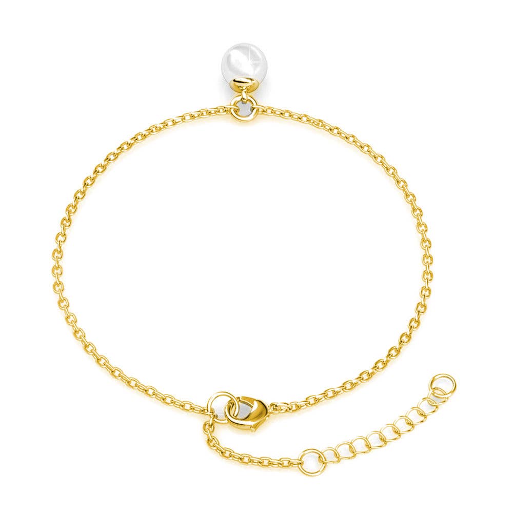 CARALI / MYC Paris - Wholesale Charm/Dangle Bracelet - Crystal Pearl Bracelet - Gold and Crystal3