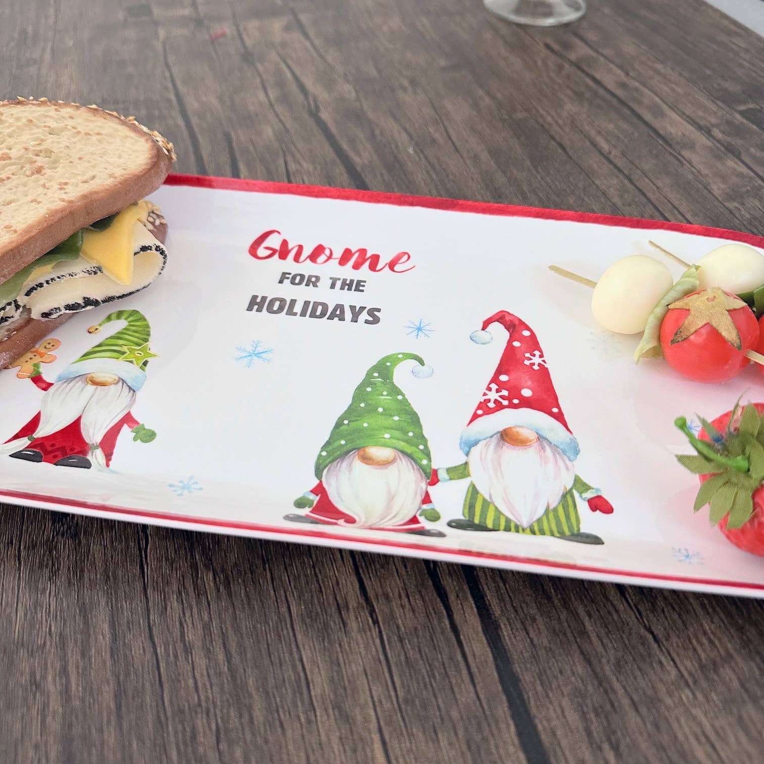Supreme Housewares - Wholesale Serving Tray - Gnomies 15" Melamine Rectangle Tray3