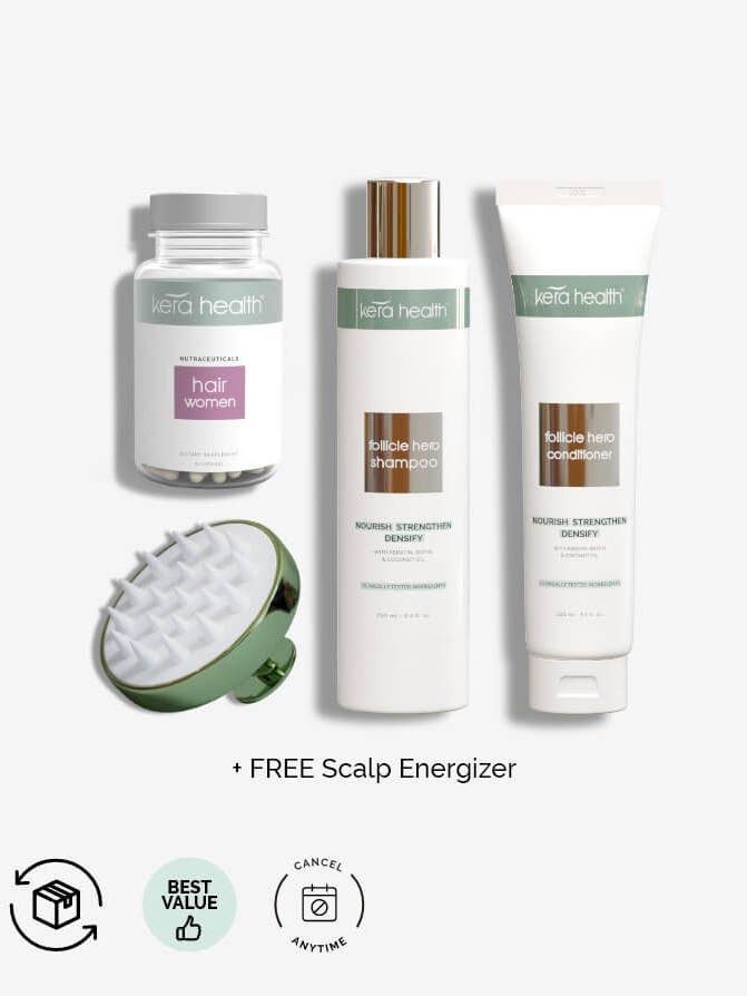Plan de santé capillaire 360 pour femmes pour la vente par KeraHealth