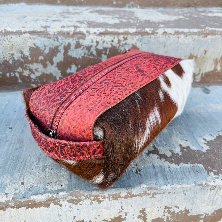Western Linens - Wholesale Toiletry Bag - Men's - Leather & Cowhide Kit Bag - Toiletry - shaving kit