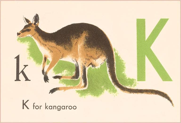 Found Image Press - Wholesale Magnet - Magnet KF-395 K is for Kangaroo0