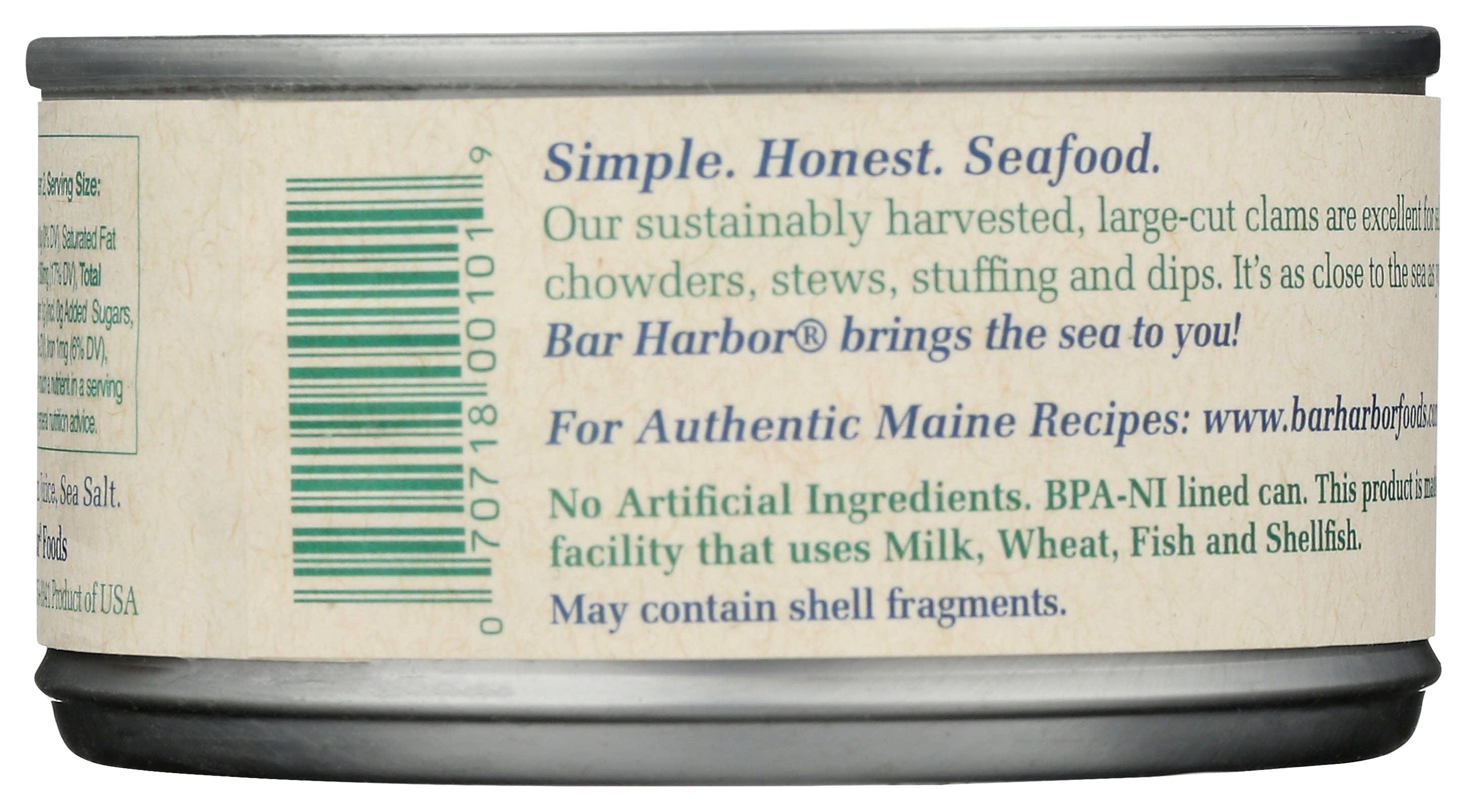 Sanniti - Wholesale Tinned Fish - BAR HARBOR CHOPPED CLAMS4