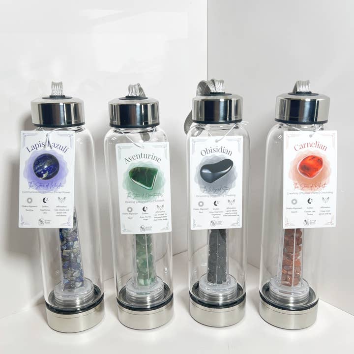 Gypsy Soul - Wholesale Water Bottle - Crystal Infused Healing Water Bottle - 9 Pcs