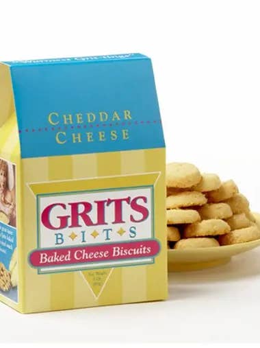 Cheddar Grits Bits 3 oz Box for wholesale by Grits Bits