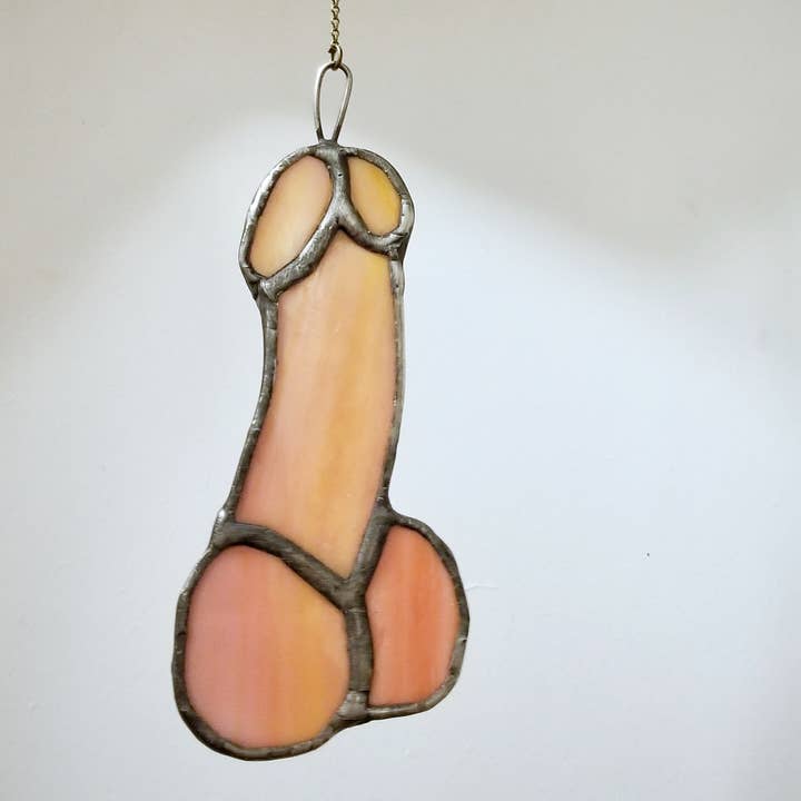Lost & Found Design - Wholesale Suncatcher - Stained glass - penis - choose your color1