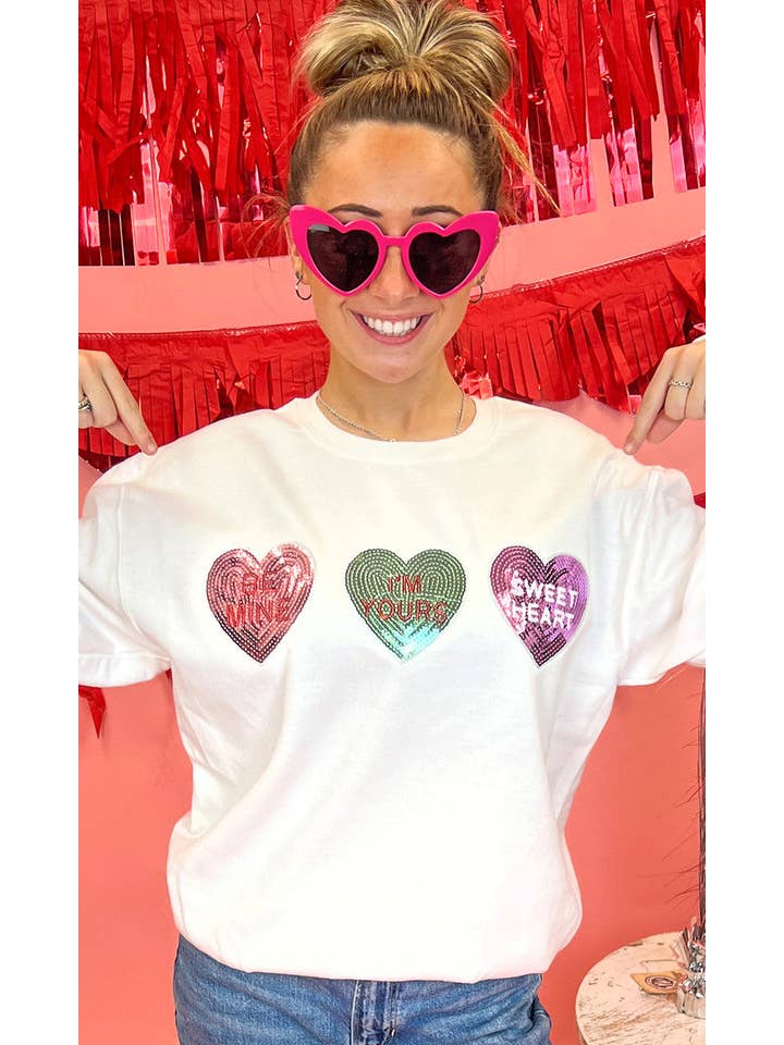 Sugar Stitch - Vente Sweat-shirt – femme - Chandail à capuche Sparkle Conversation Heart2
