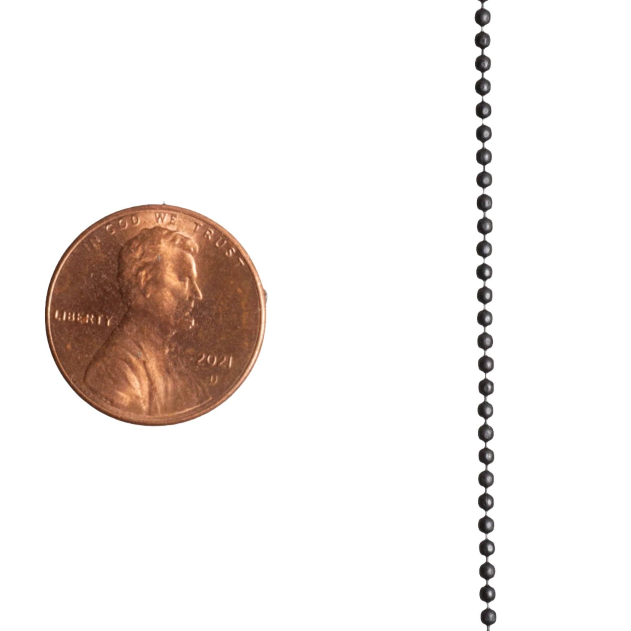 Continental Beads - Wholesale Beads - 1.5mm Diamond Cut Ball Chain Sold by The Foot - CH 8533