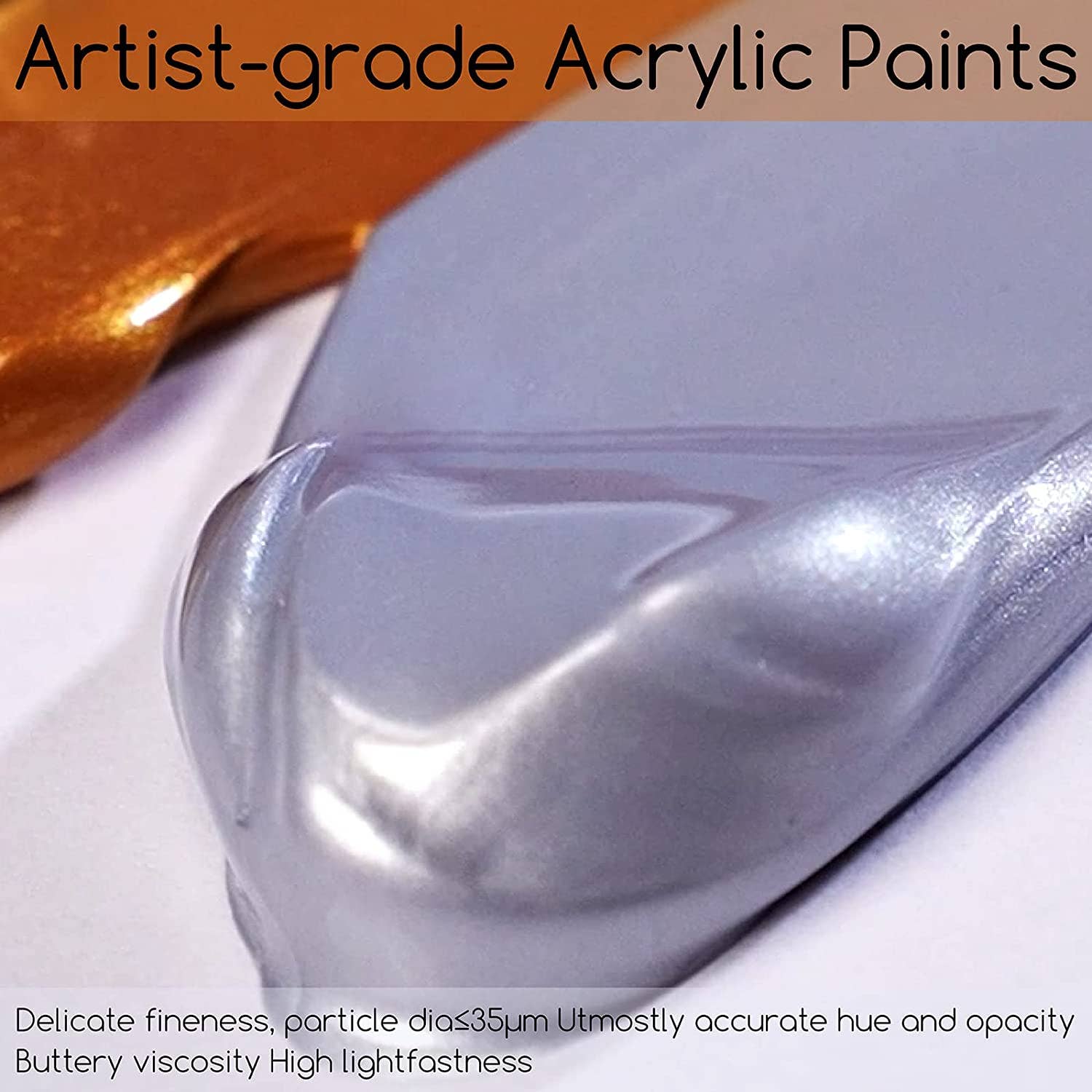 Pintar Art Supply - Wholesale Acrylic Paint - MEEDEN Metallic Acrylic Paint, Set of 12 Vibrant Colors Acrylic Tubes 0.74oz/22ml, Heavy Body Non Toxic Art Craft Paints for Artists, Kids & Beginners, Art Supplies for Canvas Wood Rocks Painting4