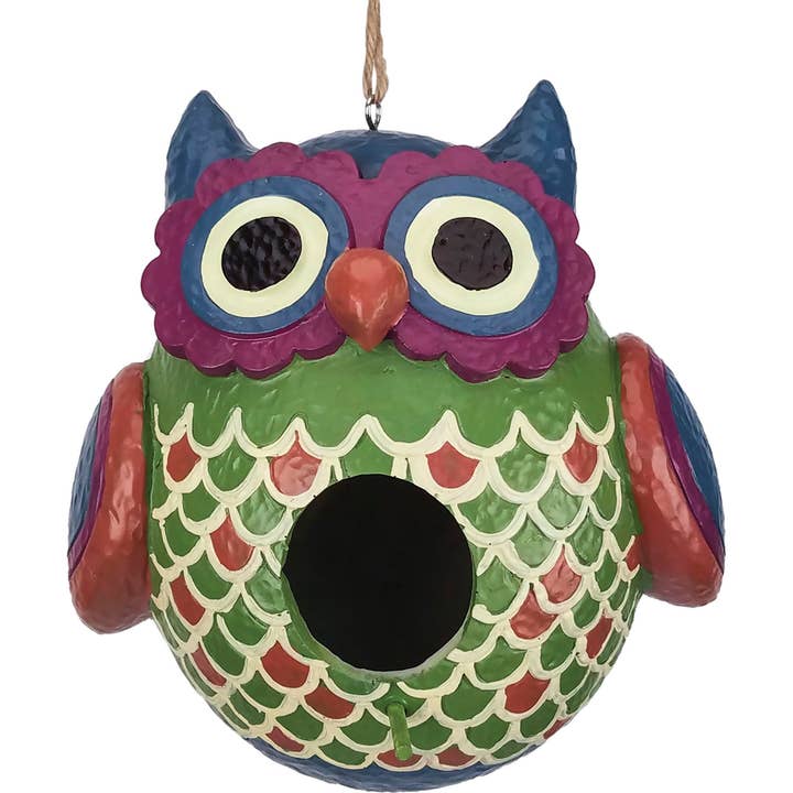 Nichoir en forme de hibou pour la vente par Spoontiques, Inc