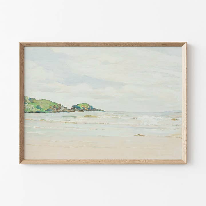 Impression d'art vintage - Paysage côtier de plage - 'Washed Ashore' pour la vente par AMY WARR ART