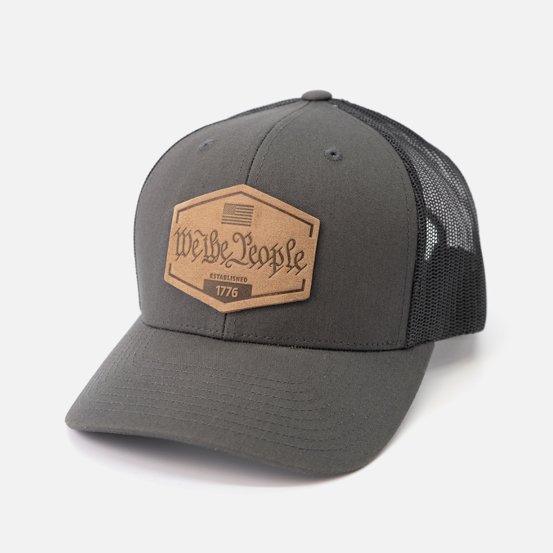 Range Leather Co. - Vente Casquette de camionneur – unisexe - Chapeau We The People | Casquette de camionneur à patch en cuir7