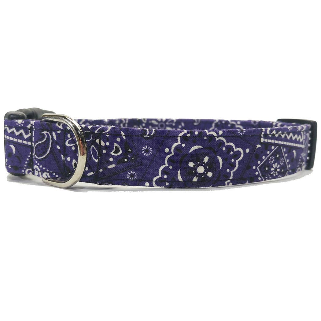 Buddy and Friends - Wholesale Pet Collar - Dog - Purple Bandana Buckle Collar0