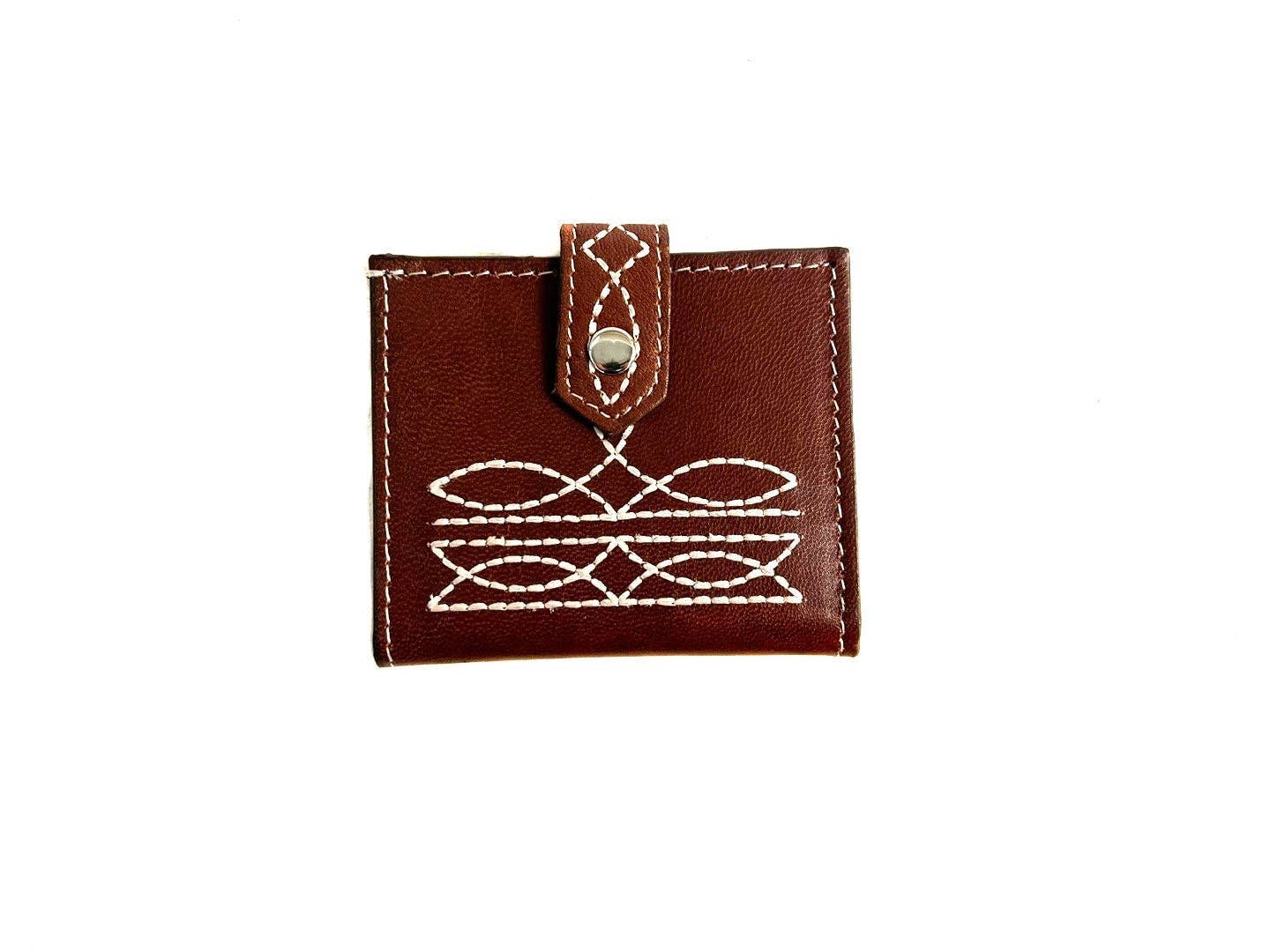 Snowing West - Wholesale Wallet - Women's - WESTERN GENUINE LEATHER BOOT STITCH BIFOLD WALLET1