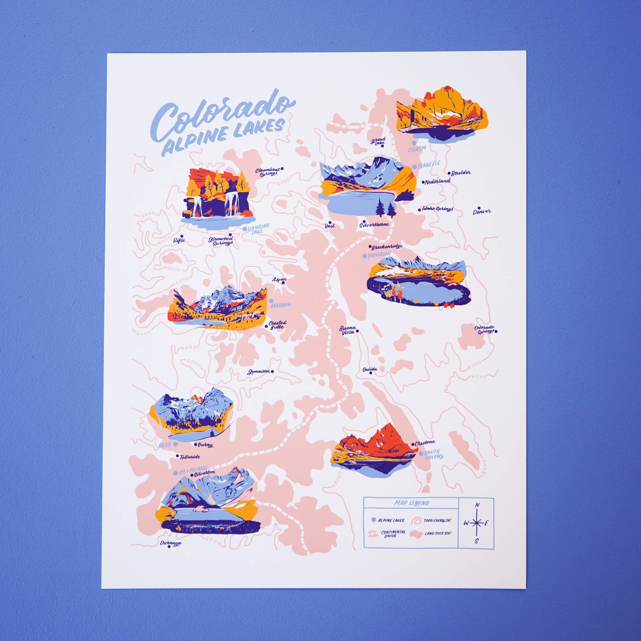 Little Known Goods - Wholesale Map - Colorado Alpine Lakes Map4