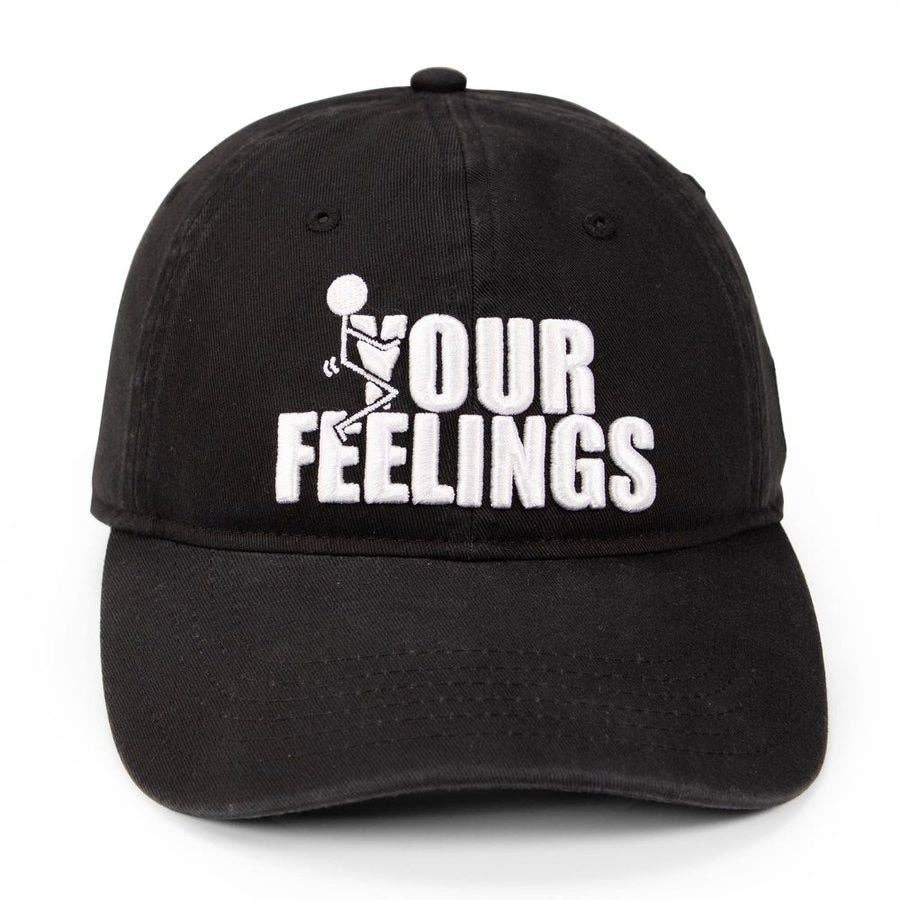 Grunt Style - Wholesale Baseball Cap - Men's - F*ck Your Feelings Dad Hat - Black0