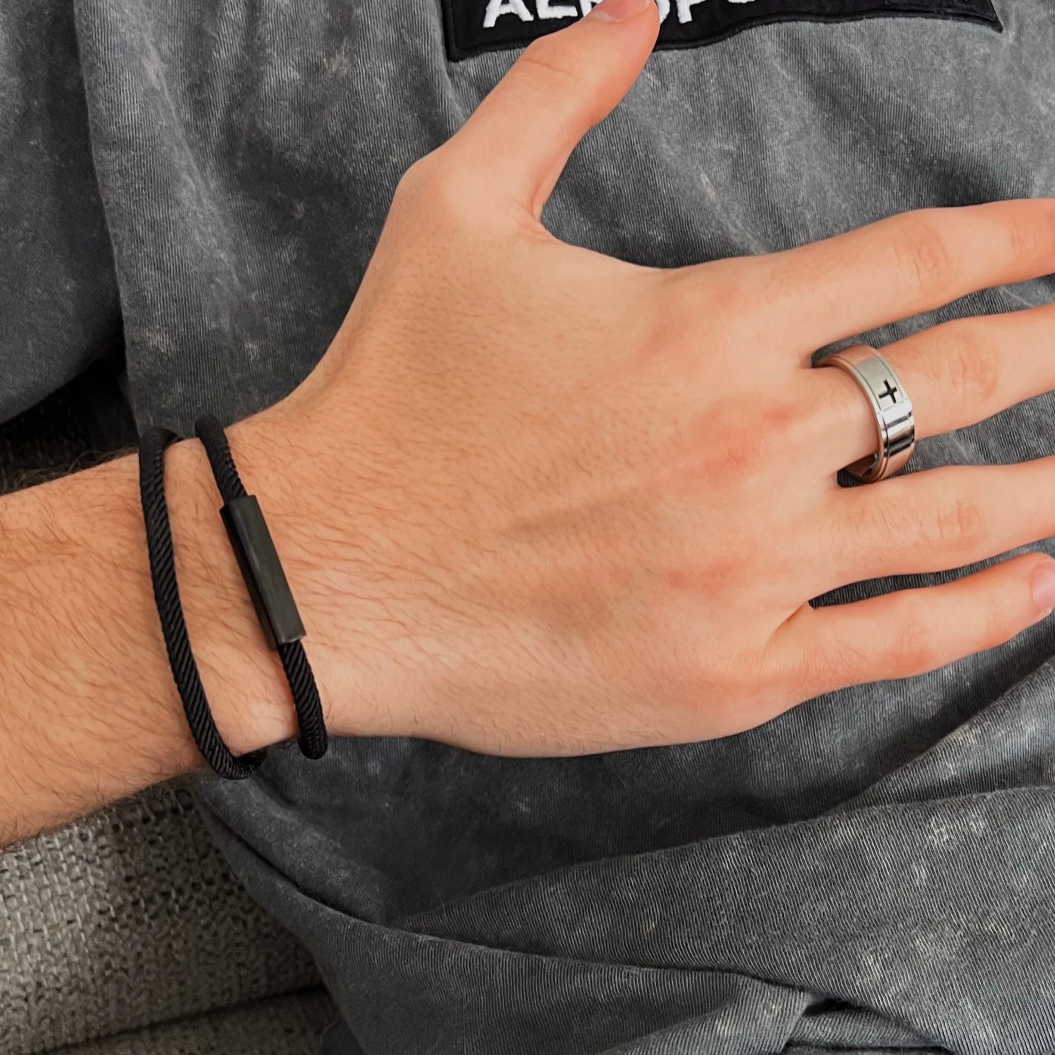 AzzaikJewelry - Wholesale Jewelry Set - Compass Minimalist Male Stainless Steel Bracelet  (Copy)2