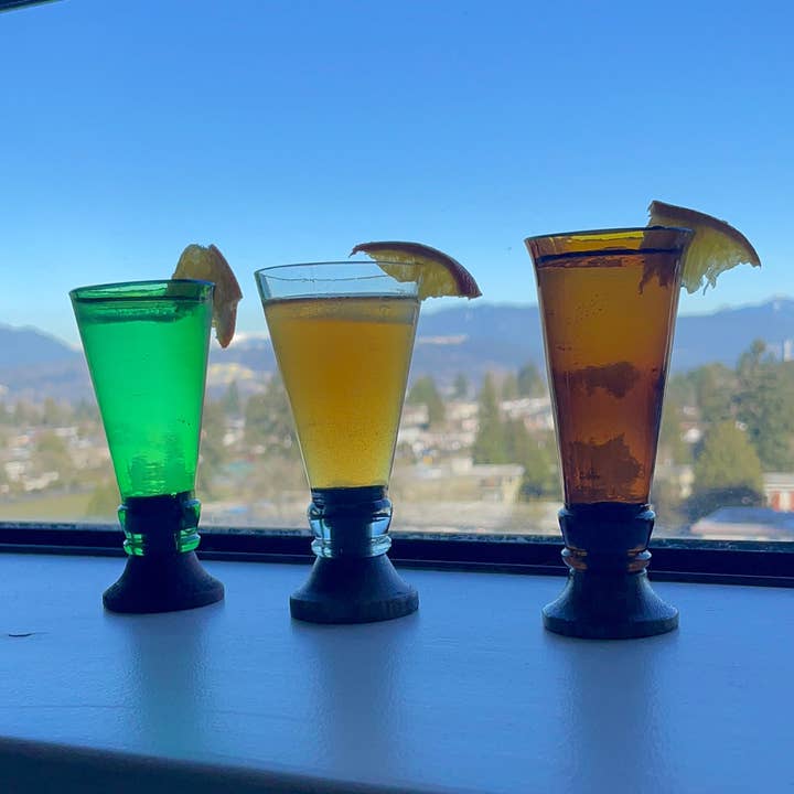 Mosa - Wholesale Shot glass - Amber Shot Glasses12