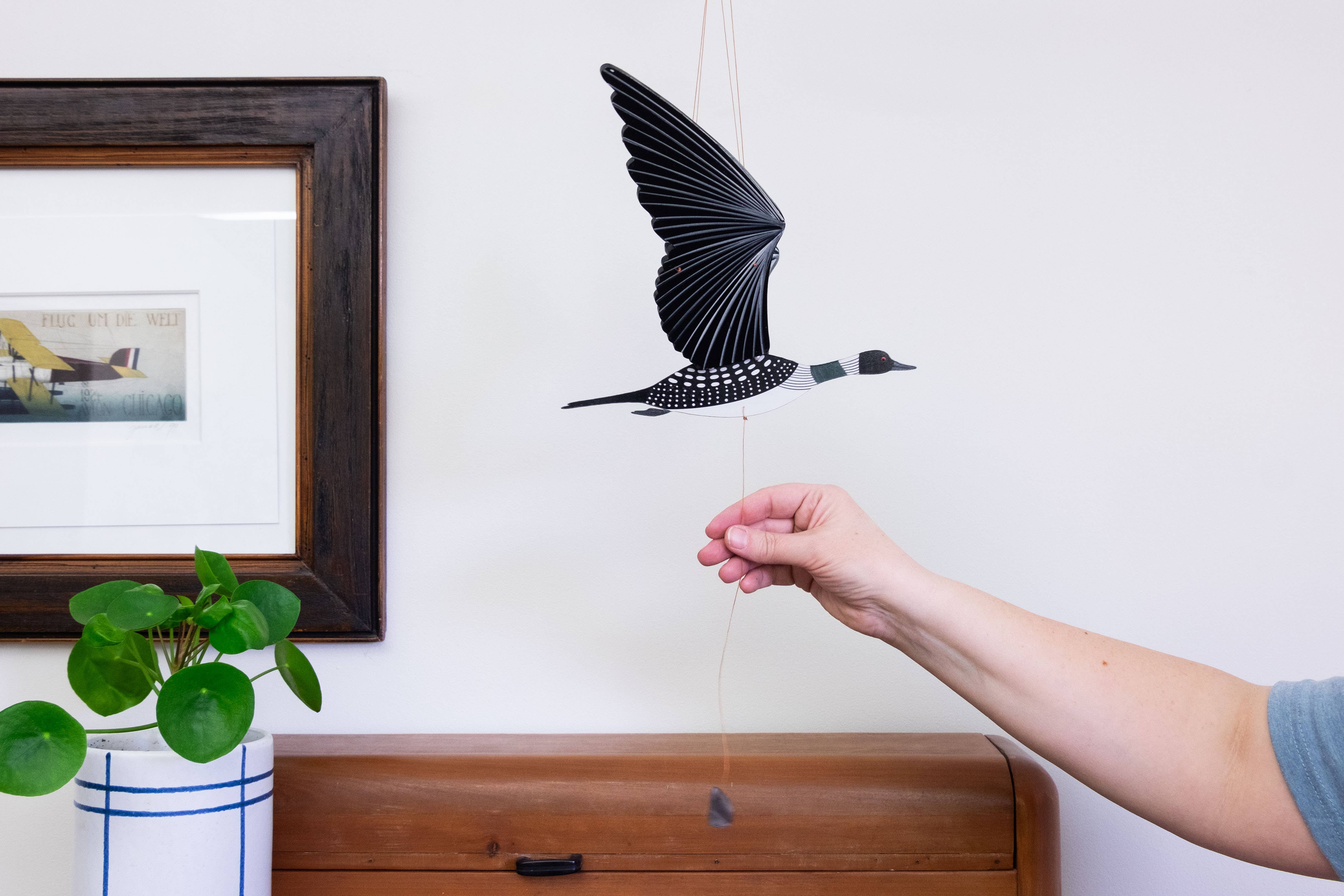 Tulia's Artisan Gallery - Wholesale Mobile - Loon Bird Flying Mobile1
