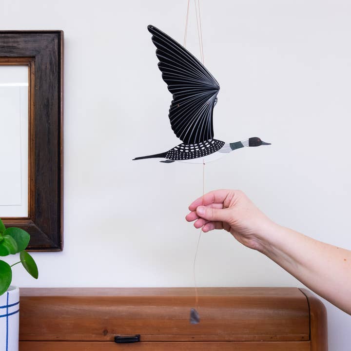 Tulia's Artisan Gallery - Wholesale Mobile - Loon Bird Flying Mobile1