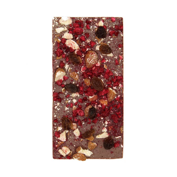 Ritonka ...made with love – Großhandel Schokoriegel – Premium Milchschokolade - Himbeeren, Rosinen, Mandeln1