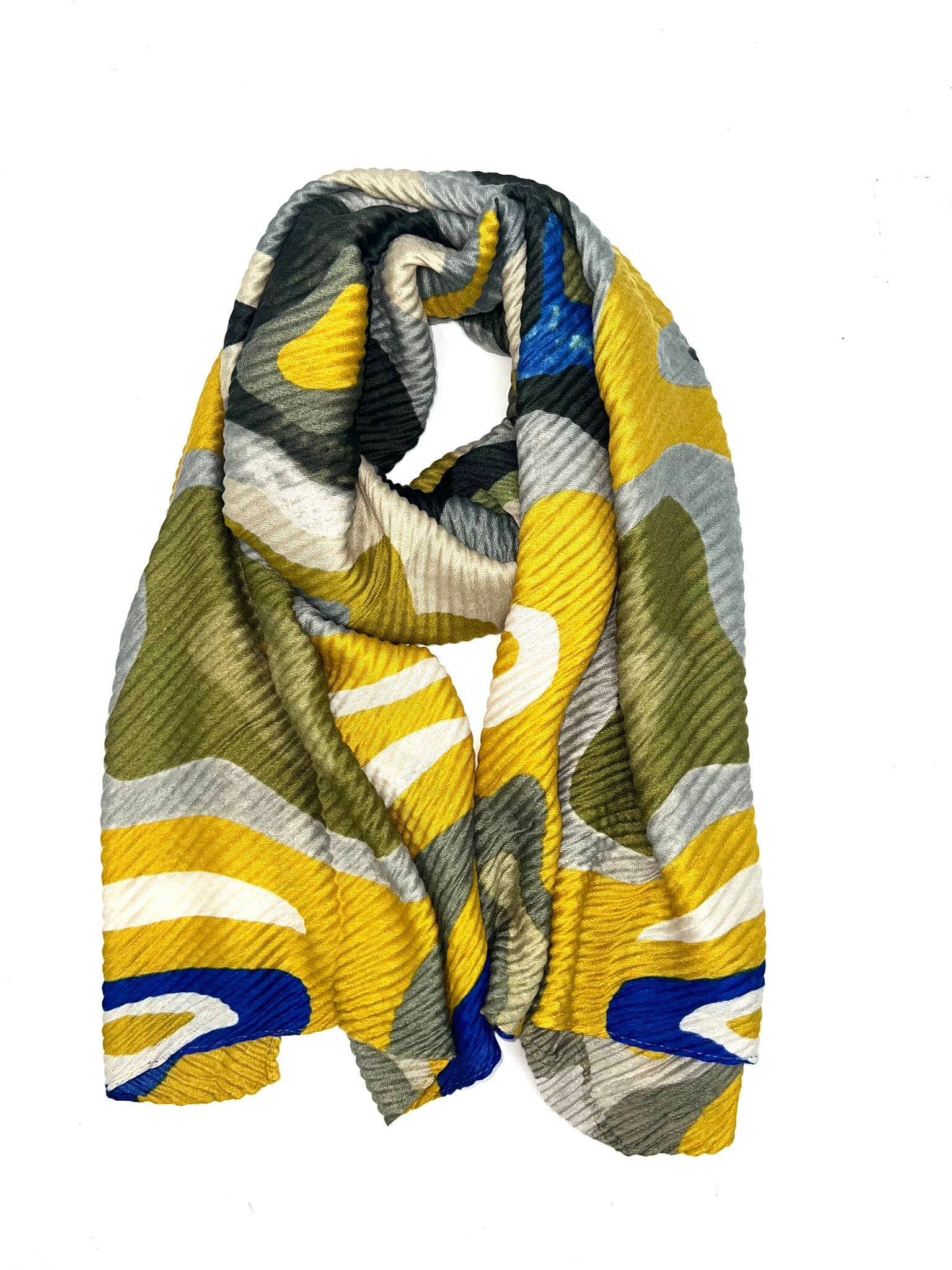 LINETA - Venta al por mayor Pañuelo para la cabeza - Mujer - Bufanda plisada abstracta HH-2397