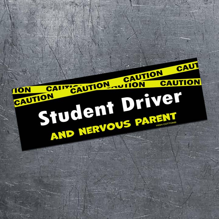 High Cotton Gifts - Wholesale Magnet - Caution - Student Driver Car Magnet