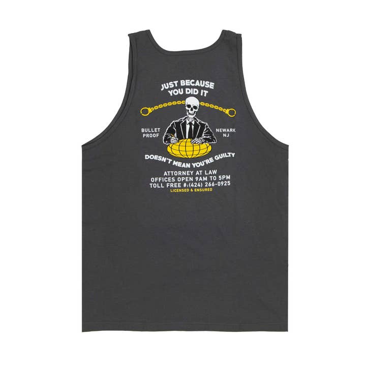 Not Guilty Charcoal Tank Top for wholesale by Open925