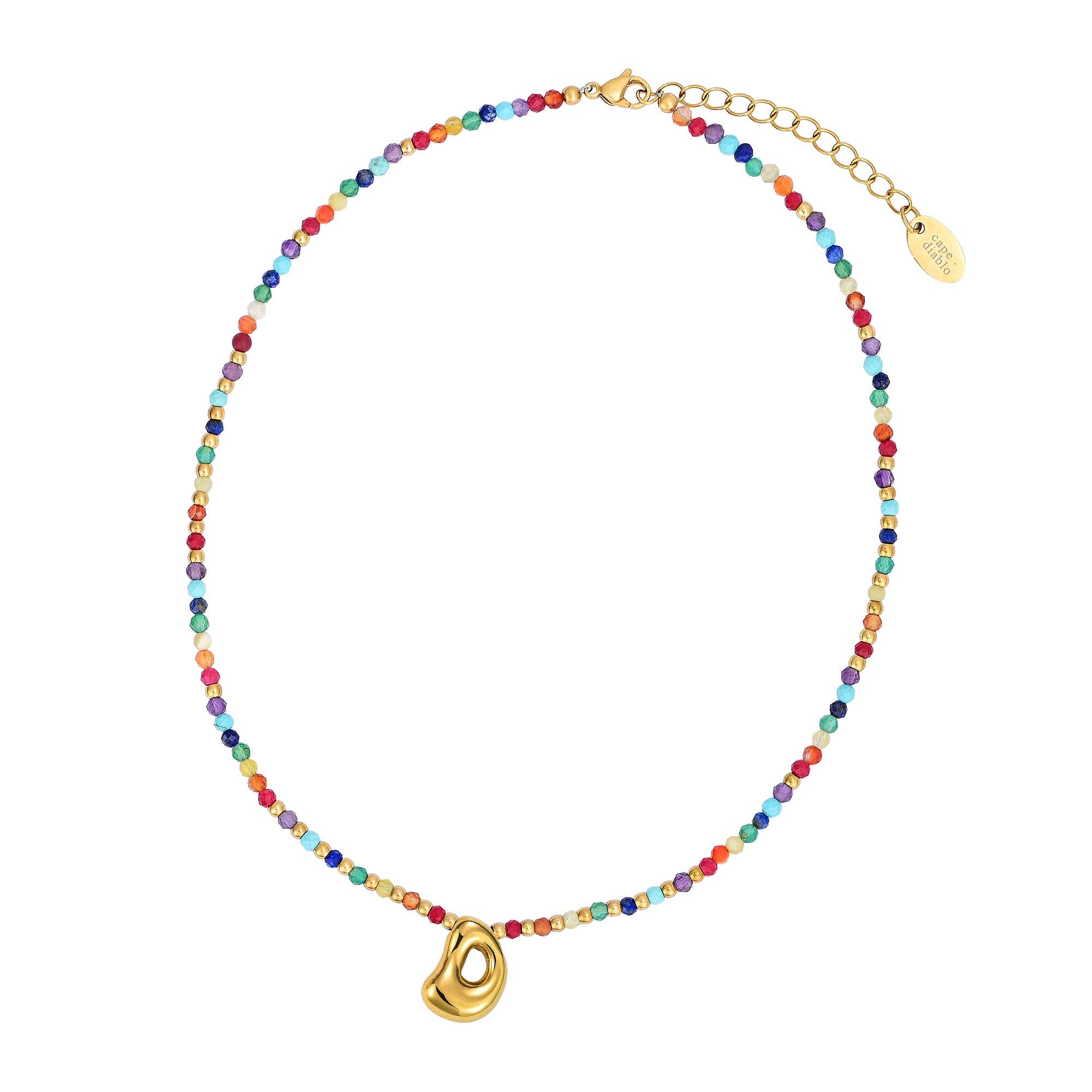 Cape Diablo – wholesale Pendant/charm necklace – Rainbow Bubble Letter Initial Necklace for Valentine's6