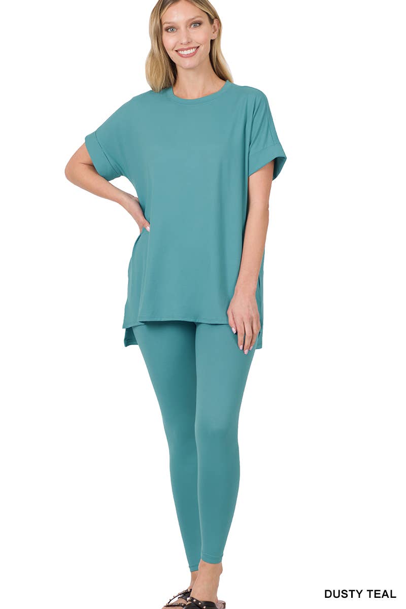 42POPS – Großhandel Loungewear-Set – Damen – Mikrofaser-Oberteil & Leggings 2-teiliges Set21
