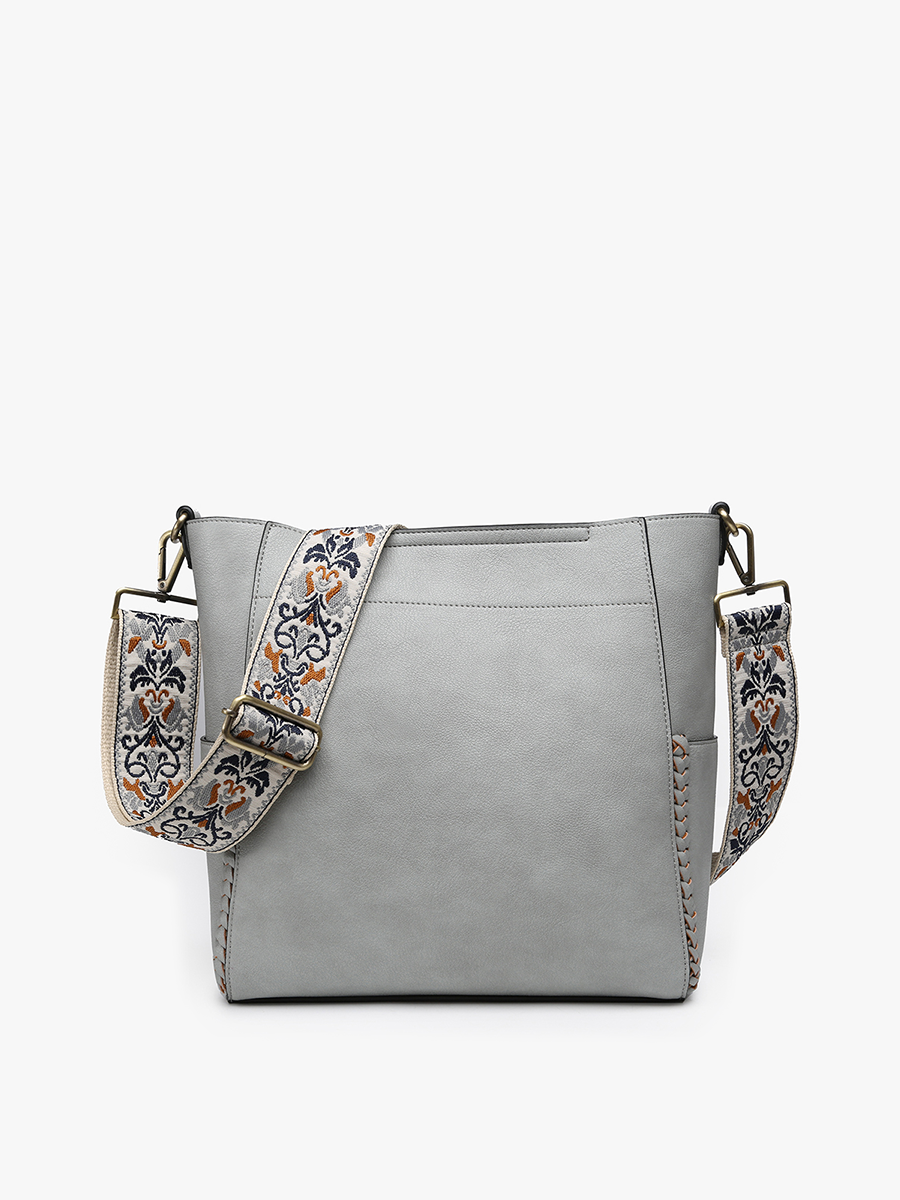 Jen & Co. – bolsa tiracolo - Mulher por atacado – Saco de balde M2070 Penny 2 em 1 com alça de guitarra5