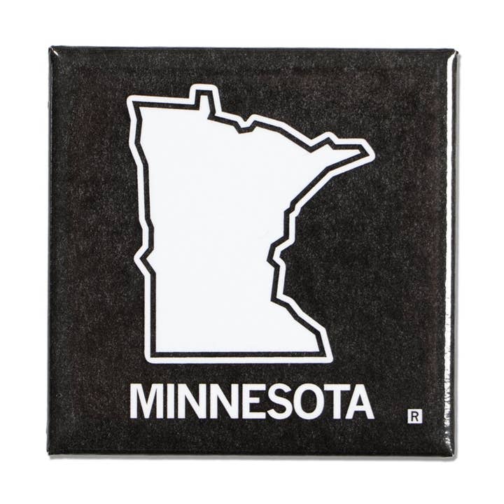 Minnesota Outline Metal Magnet for wholesale by RAYGUN
