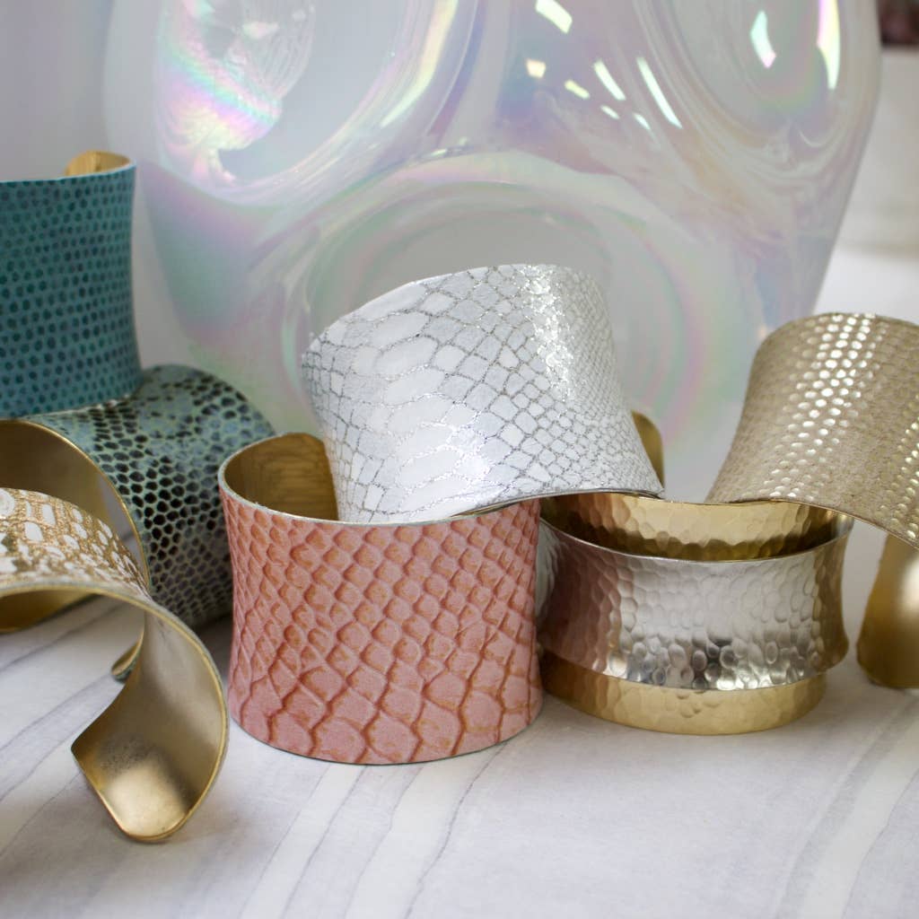 a.v. max - Wholesale Cuff Bracelet - Leather Wrapped Concave Cuff|SAMPLE SALE18