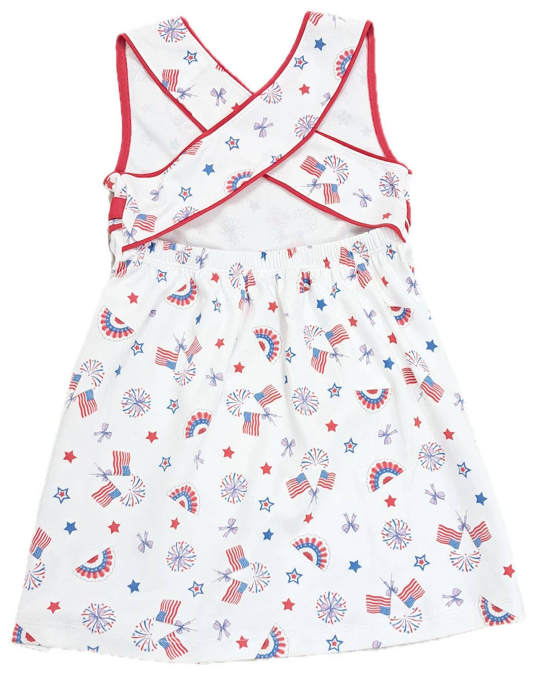 Marco and Lizzy - Wholesale Dress - Kids - Star Spangled Banner Crisscross Dress1