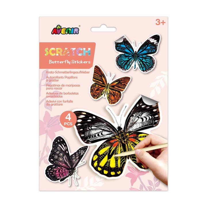 Scratch Butterfly Stickers for wholesale by KidAntics