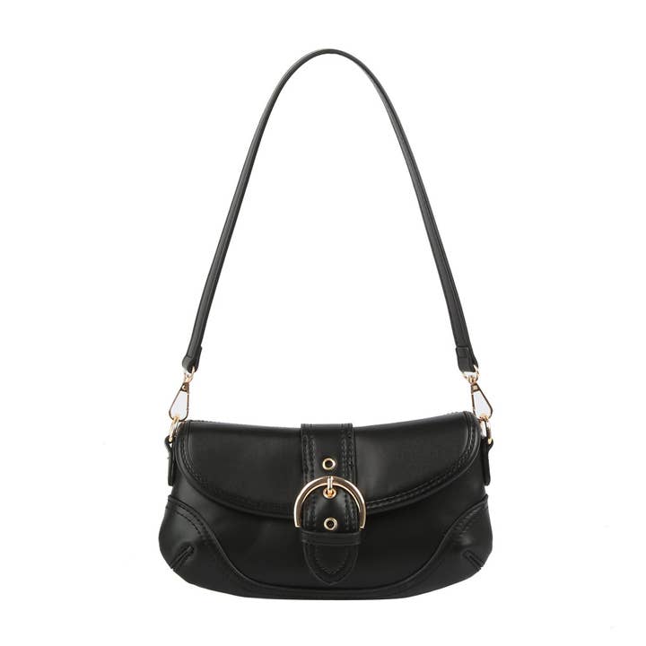 Klassieke Baguette Schoudertas met Gesp voor wholesale door Handbag Factory Corp