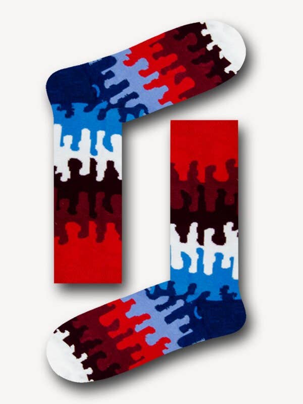 Vloeiende Verf IJs Kleurrijke Blije Sokken voor wholesale door Socksbros LTD