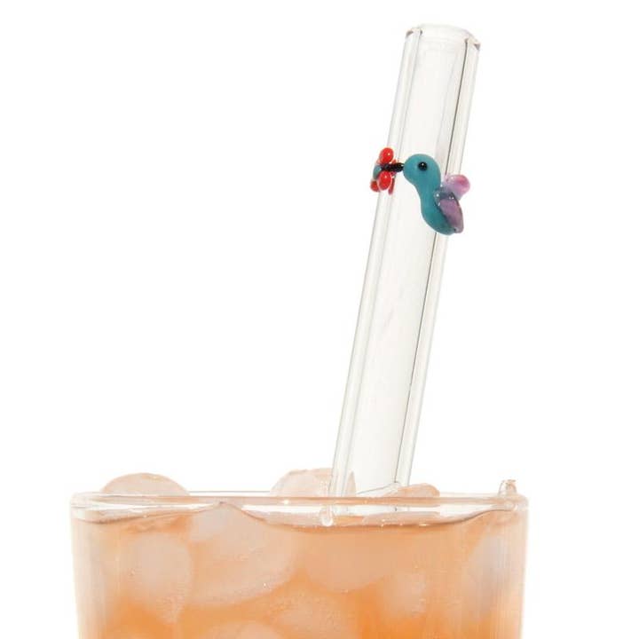Hummingbird Reusable Glass Drinking Straws for wholesale by Glass Sipper Reusables Inc