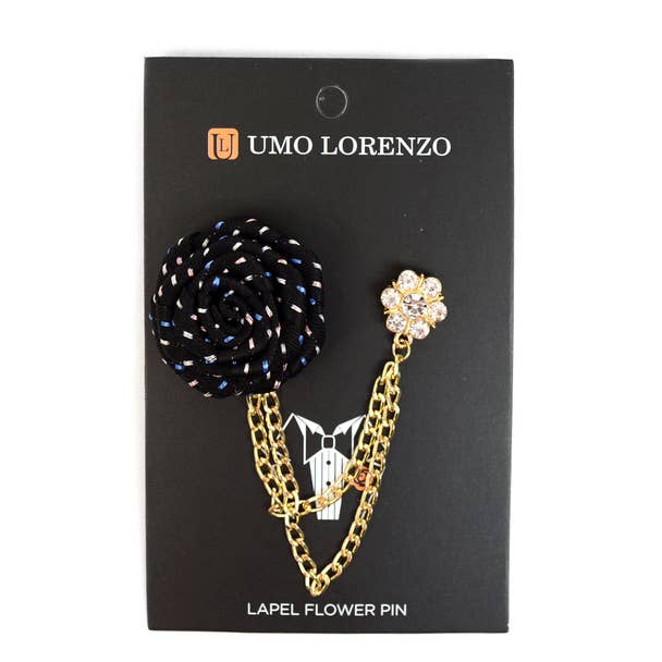 Selini New York - Wholesale Lapel Pin/Button - Men's Flower Boutonniere Clutch Back Lapel Pins3