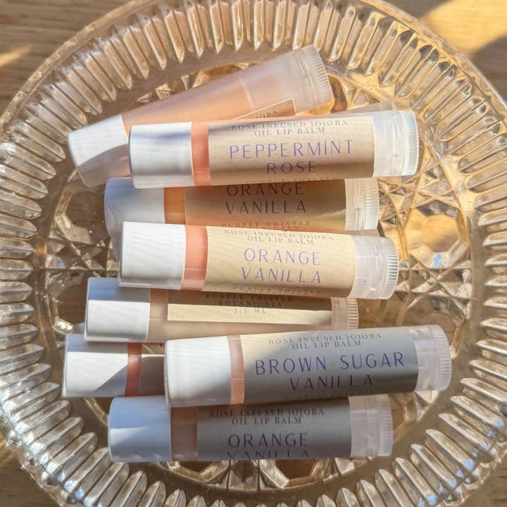 Cocoa Butter Lip Balm for wholesale by Purple Thistle Botanicals