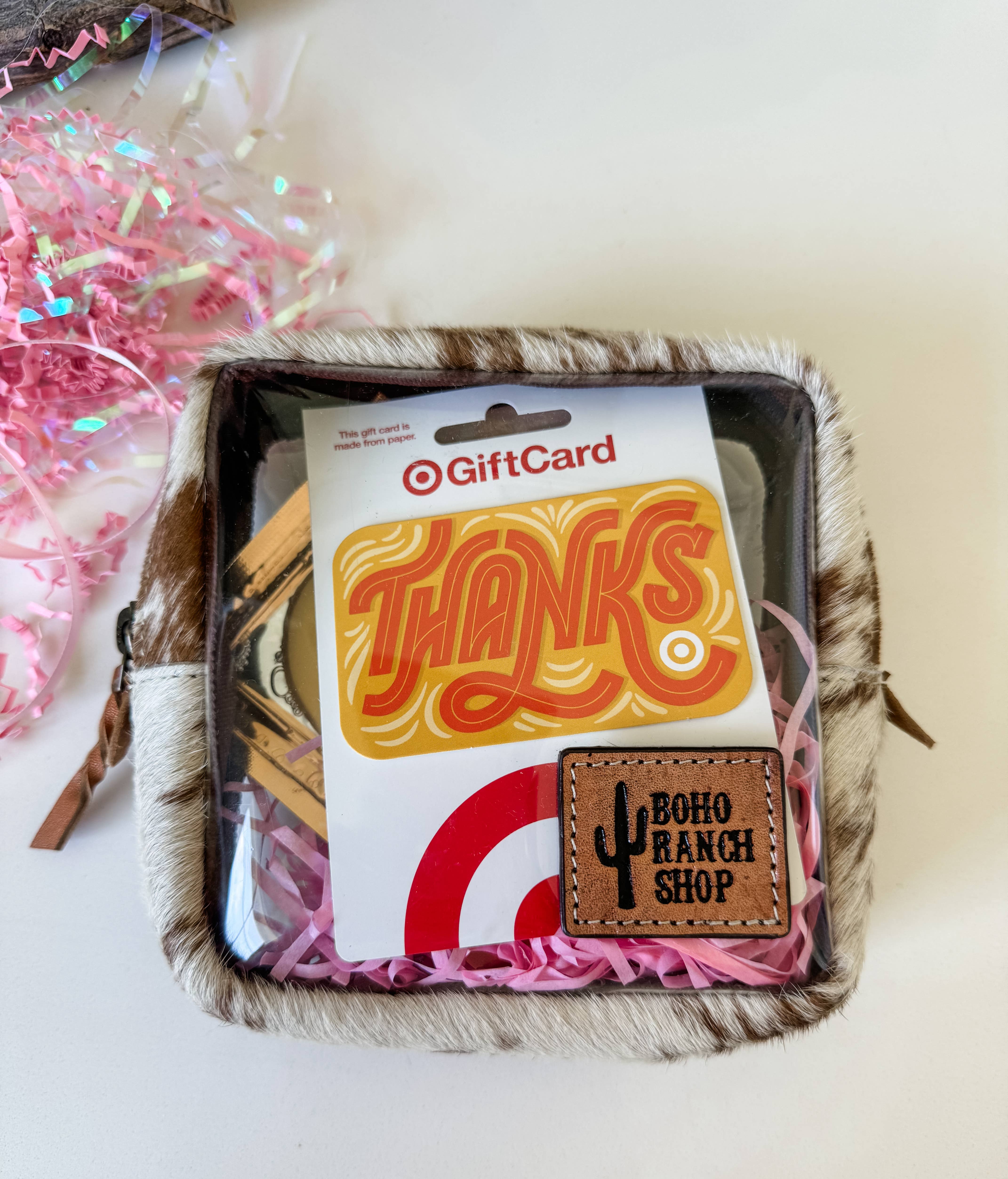 Boho Ranch Shop - Venta al por mayor Bolsa para maquillaje - Estuche Transparente de Piel de Vaca - Bolsa de Viaje para Maquillaje y Artículos de Tocador16