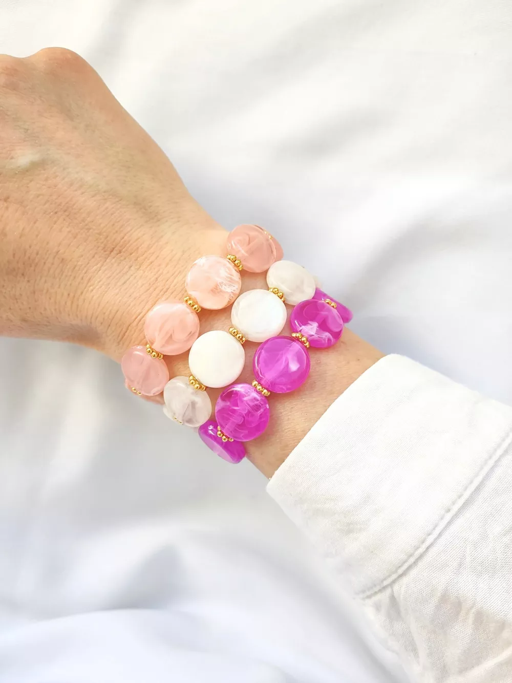 L'Atelier d'Artémis - Vente Bracelet de perles - Bracelet élastique ROMY21
