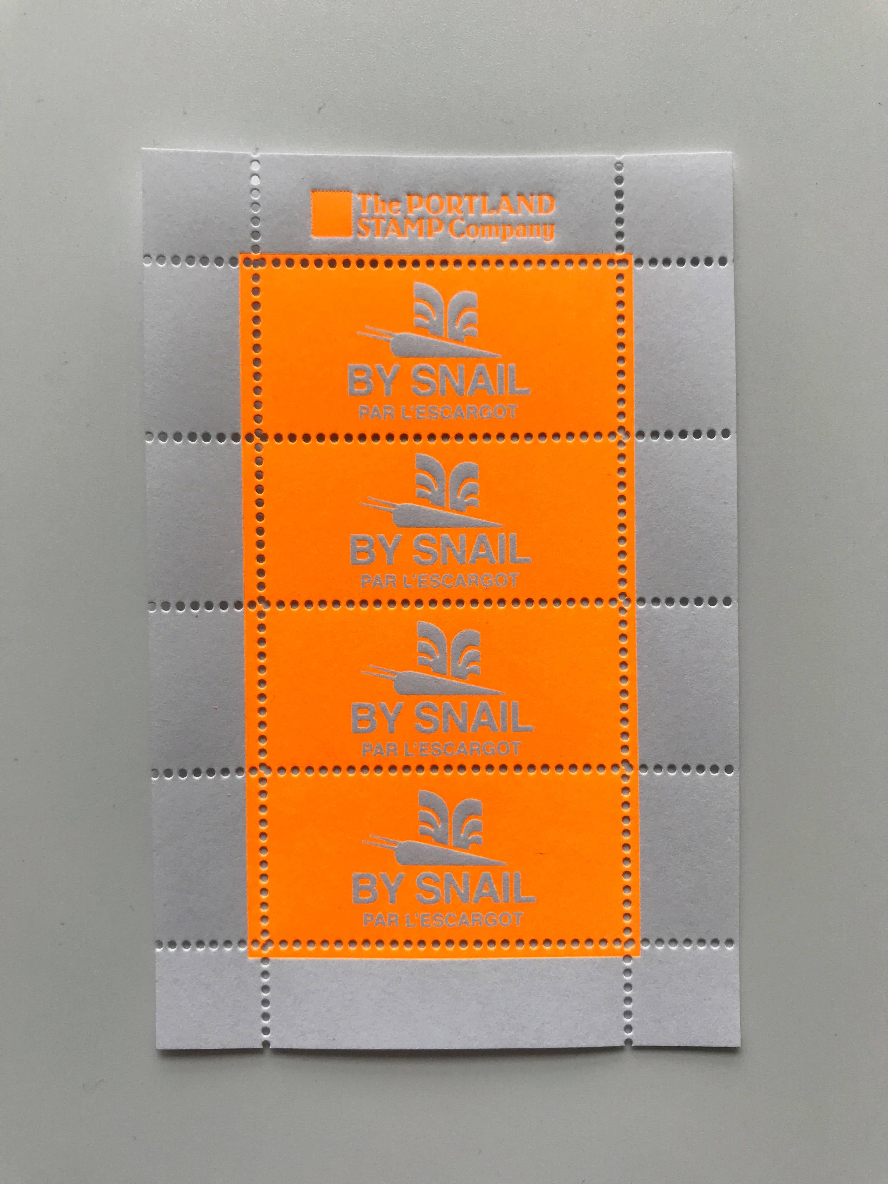 The Portland Stamp Company – Engroshandel Gummistempel/pyntestempel – By Snail - Escarglo - Letterpress Lick & Stick Frimærker4