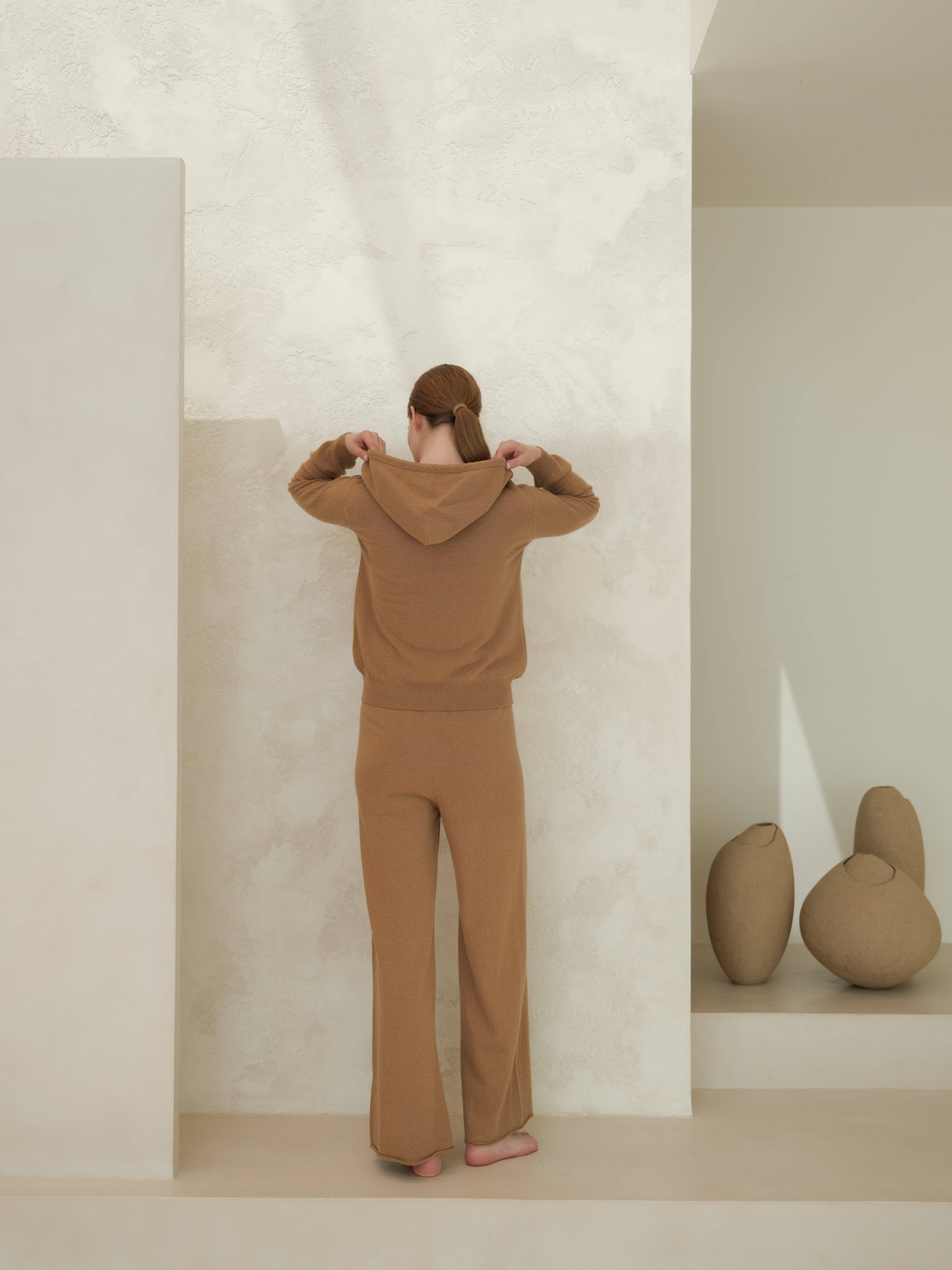 Lèmme - Wholesale Pants - Women's - Lightweight wide-leg cashmere blend pants (3D knit)17