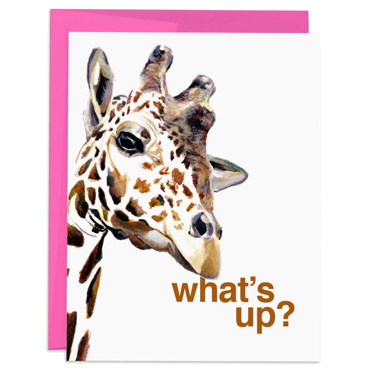 Giraffe What's Up Card for wholesale by J6R6