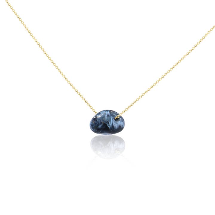 Lucky Pebble Necklace – Pietersite - Medium - 14" - 20" for wholesale by C. GRASSI